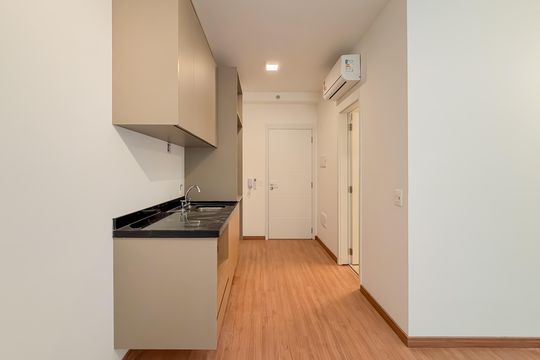 Cozinha de kitnet/studio à venda com 1 quarto, 24m² em Vila Mariana, São Paulo