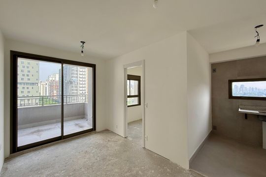 Sala de apartamento à venda com 2 quartos, 44m² em Campo Belo, São Paulo