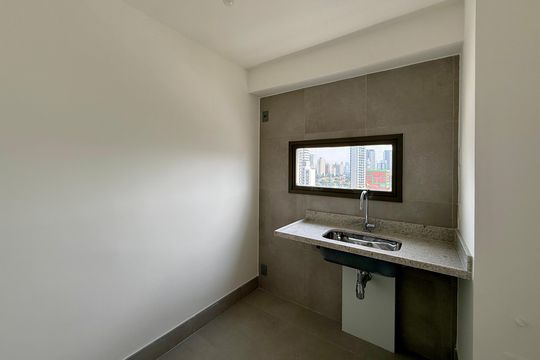 Cozinha de apartamento à venda com 2 quartos, 44m² em Campo Belo, São Paulo