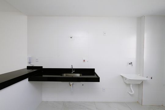Cozinha e Área de Serviço de apartamento à venda com 2 quartos, 59m² em Nova Granada, Belo Horizonte