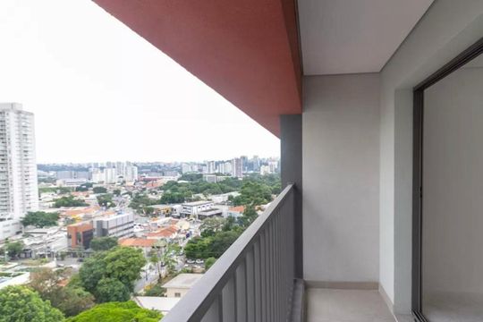 Varanda de apartamento à venda com 1 quarto, 24m² em Santo Amaro, São Paulo