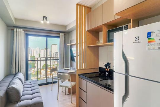 Cozinha de kitnet/studio à venda com 1 quarto, 32m² em Vila Olímpia, São Paulo