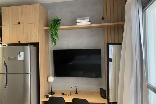 Cozinha de kitnet/studio à venda com 1 quarto, 27m² em Jardim das Acacias, São Paulo