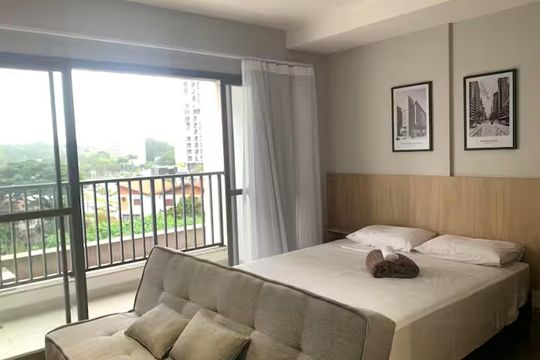 Sala/Quarto de kitnet/studio à venda com 1 quarto, 27m² em Jardim das Acacias, São Paulo
