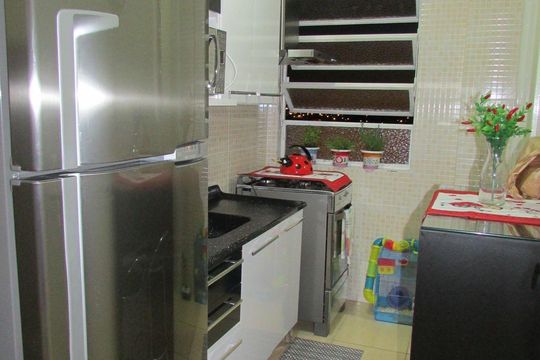 Cozinha de kitnet/studio à venda com 1 quarto, 35m² em Centro, Canoas