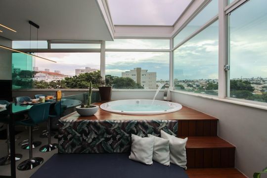 Jacuzzi de apartamento à venda com 3 quartos, 105m² em Santa Branca, Belo Horizonte