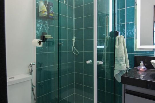Banheiro da Suíte de apartamento à venda com 3 quartos, 105m² em Santa Branca, Belo Horizonte