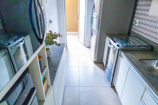 cozinha de apartamento à venda com 2 quartos, 55m² em Santa Branca, Belo Horizonte
