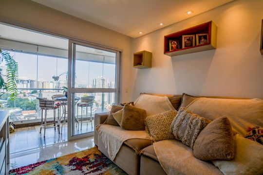 Sala de apartamento para alugar com 2 quartos, 100m² em Vila Floresta, Santo André