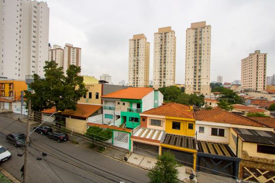 Vista da sala de apartamento à venda com 2 quartos, 111m² em Vila Leopoldina, Santo André
