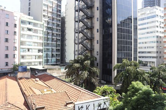Vista da Sala de kitnet/studio para alugar com 1 quarto, 29m² em Bela Vista, São Paulo