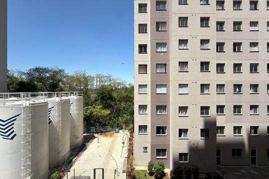Sala Vista  de apartamento para alugar com 2 quartos, 39m² em Parque Bristol, São Bernardo do Campo