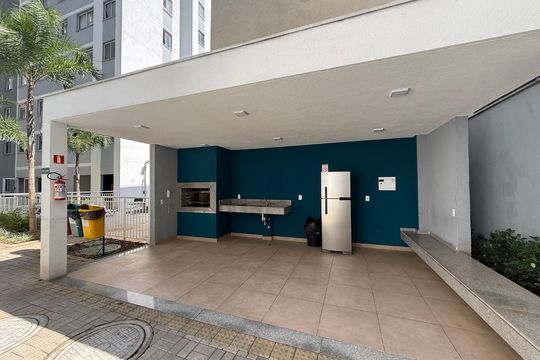 Área comum - Churrasqueira de kitnet/studio para alugar com 1 quarto, 26m² em República, São Paulo