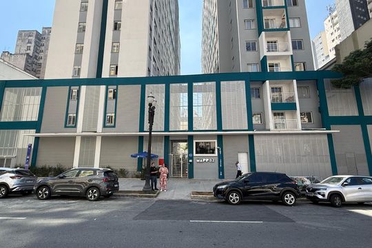 Fachada de kitnet/studio para alugar com 1 quarto, 26m² em República, São Paulo