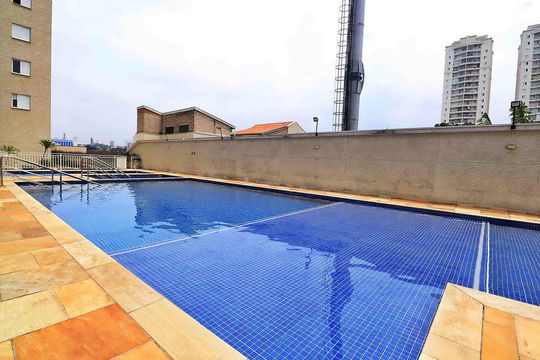 Área comum - Piscina de apartamento para alugar com 2 quartos, 60m² em Vila Valparaíso, Santo André