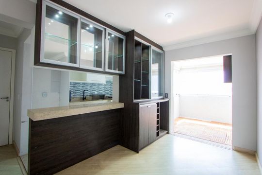 Sala de apartamento para alugar com 2 quartos, 60m² em Vila Valparaíso, Santo André
