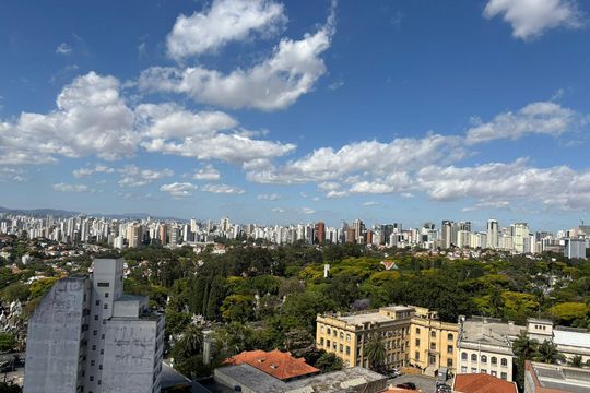 Vista da varanda de apartamento à venda com 1 quarto, 25m² em Pinheiros, São Paulo