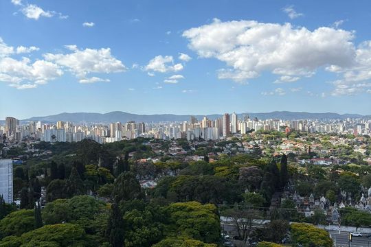 Vista da varanda de apartamento à venda com 1 quarto, 25m² em Pinheiros, São Paulo