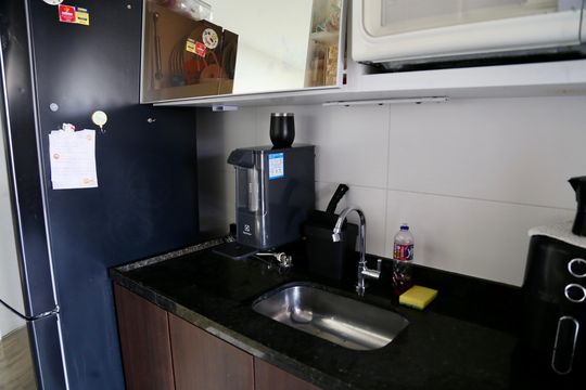 Cozinha de apartamento à venda com 2 quartos, 67m² em Santo Amaro, São Paulo