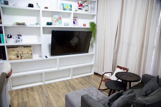 Sala de apartamento à venda com 2 quartos, 67m² em Santo Amaro, São Paulo