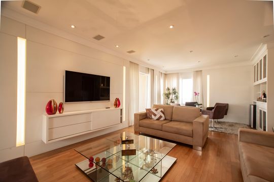 Sala de apartamento para alugar com 4 quartos, 193m² em Mirandópolis, São Paulo