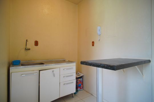 Cozinha de kitnet/studio para alugar com 1 quarto, 22m² em Centro, São Leopoldo