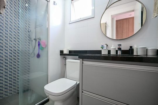 Banheiro Suíte  de apartamento à venda com 3 quartos, 90m² em Jardim Caboré, São Paulo