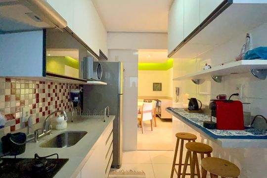 Cozinha de apartamento à venda com 2 quartos, 56m² em Pompeia, São Paulo