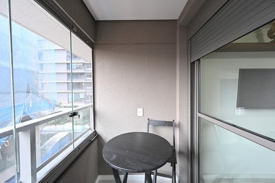 Varanda de kitnet/studio para alugar com 1 quarto, 27m² em Vila Clementino, São Paulo
