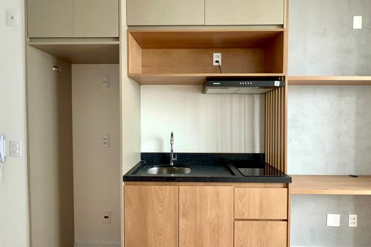 Cozinha de kitnet/studio à venda com 1 quarto, 25m² em Pinheiros, São Paulo