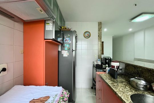Cozinha de apartamento para alugar com 1 quarto, 45m² em Lagoa, Rio de Janeiro
