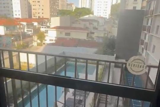Varanda de apartamento à venda com 1 quarto, 24m² em Vila Olímpia, São Paulo