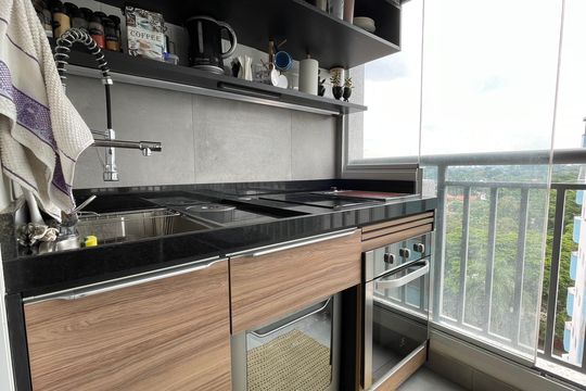 Cozinha de apartamento à venda com 1 quarto, 45m² em Butantã, São Paulo