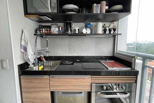 Cozinha de apartamento à venda com 1 quarto, 45m² em Butantã, São Paulo