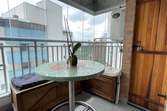 Varanda de apartamento à venda com 1 quarto, 45m² em Butantã, São Paulo