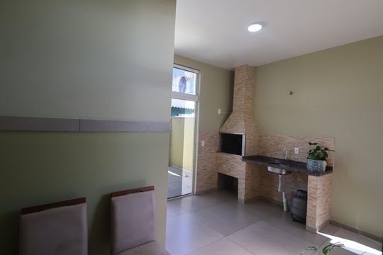 Área comum - Churrasqueira de casa à venda com 3 quartos, 163m² em Mathias Velho, Canoas