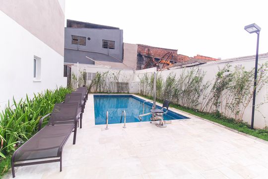 Área comum - Piscina de apartamento para alugar com 1 quarto, 28m² em Brás, São Paulo