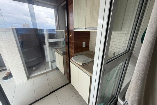 Varanda de apartamento para alugar com 1 quarto, 49m² em Ponta da Praia, Santos
