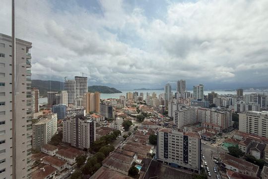 Vista da varanda de apartamento para alugar com 1 quarto, 49m² em Ponta da Praia, Santos