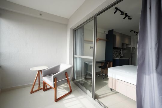 Varanda de kitnet/studio à venda com 1 quarto, 28m² em Sacomã, São Paulo