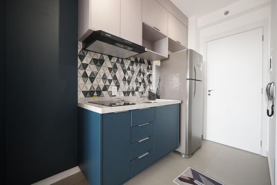 Cozinha de kitnet/studio à venda com 1 quarto, 28m² em Sacomã, São Paulo