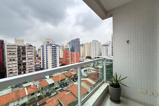 Varanda de apartamento à venda com 2 quartos, 63m² em Vila Olímpia, São Paulo