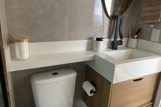 Banheiro de apartamento para alugar com 2 quartos, 42m² em Vila Andrade, São Paulo