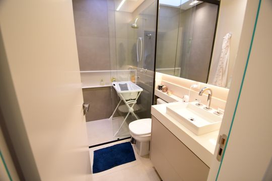 Banheiro Suíte de casa de condomínio à venda com 3 quartos, 145m² em Bosque das Palmeiras, Campinas