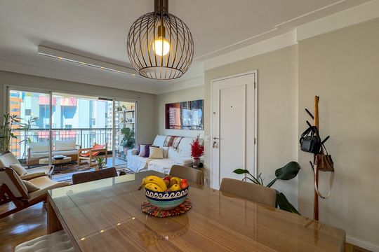 Sala de apartamento à venda com 2 quartos, 110m² em Brooklin, São Paulo