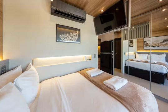 Sala/Quarto de apartamento à venda com 1 quarto, 27m² em Jardim das Acacias, São Paulo