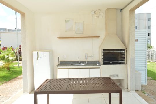 Área comum - Churrasqueira de apartamento para alugar com 2 quartos, 43m² em (o-16), Ribeirão Preto