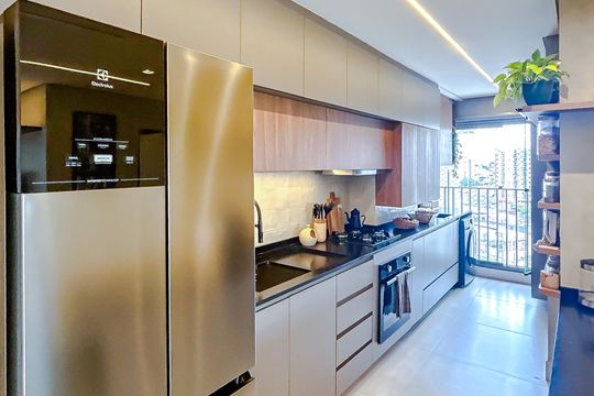 Cozinha de apartamento à venda com 3 quartos, 79m² em Chácara Seis de Outubro, São Paulo