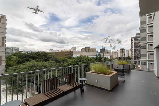 Área comum - Coworking de kitnet/studio à venda com 1 quarto, 35m² em Indianópolis, São Paulo