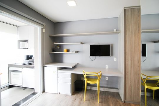 Suíte  de apartamento para alugar com 1 quarto, 27m² em Vila Olímpia, São Paulo